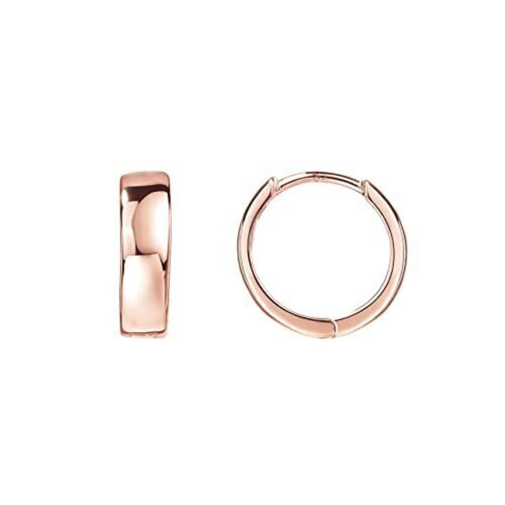 8973 18K Gold Plated Sterling Silver Post Huggie Earrings - Small Hoop
